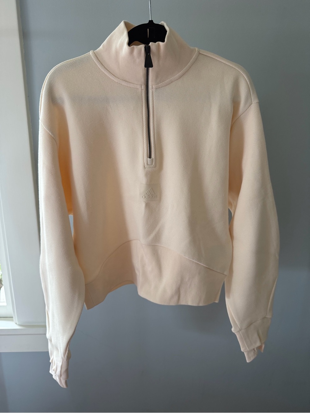 adidas Women's Pale Cream Half-Zip Pullover
